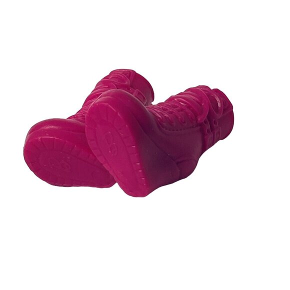 Barbie Doll Shoes Fashionistas Pink Wedge Heel Ankle High Boots Mattel - Picture 10 of 10